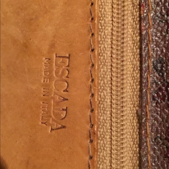 Vintage Escada paisley signature print leather bag - Picture 4 of 4